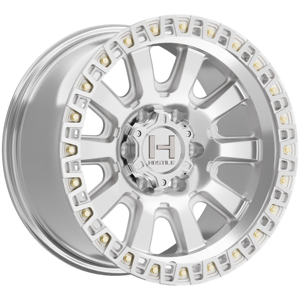 17x9 Hostile H138 Crawler Machined Wheel 5x5 (-12mm)