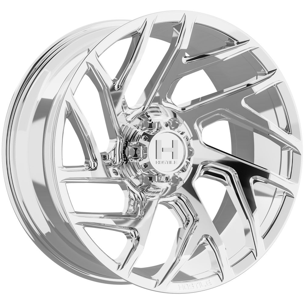 20x10 Hostile H141 Vortex Armor Plated (Chrome) Wheel 6x5.5 (-19mm)