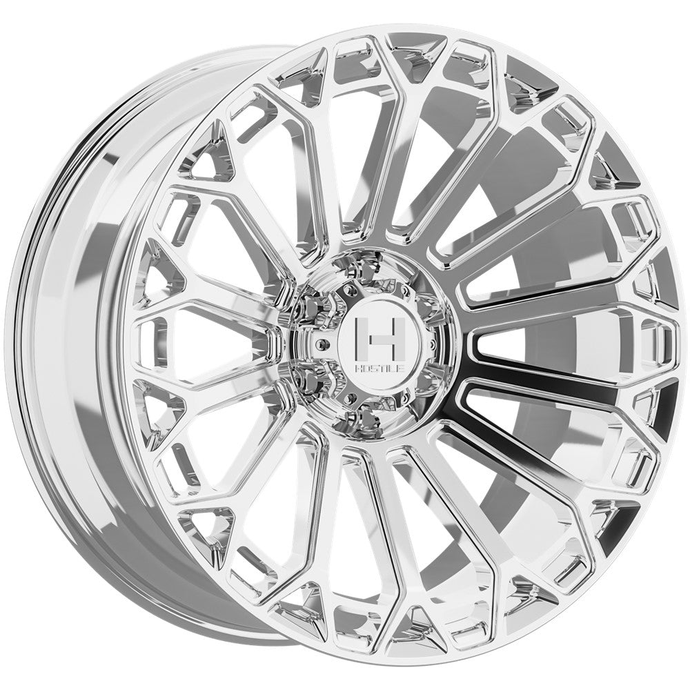 20x10 Hostile H142 Warrior Armor Plated (Chrome) Wheel 6x5.5 (-19mm)