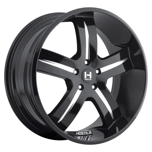22x10.5 Hostile H200 Infectious Blade Cut (Blk Mill) Wheel 5x4.5 (38mm)
