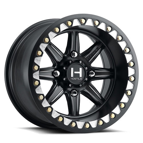 15x7 Hostile UTV H309 Alpha Satin Black Milled Spoke BEADLOCK Wheel 4x137 (13mm)