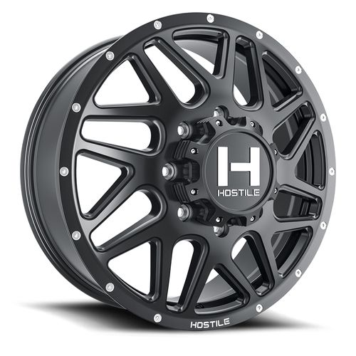 20x8.25 Hostile H401 Sprocket Dually Front Asphalt (Black) Wheel 8x210 (123mm)