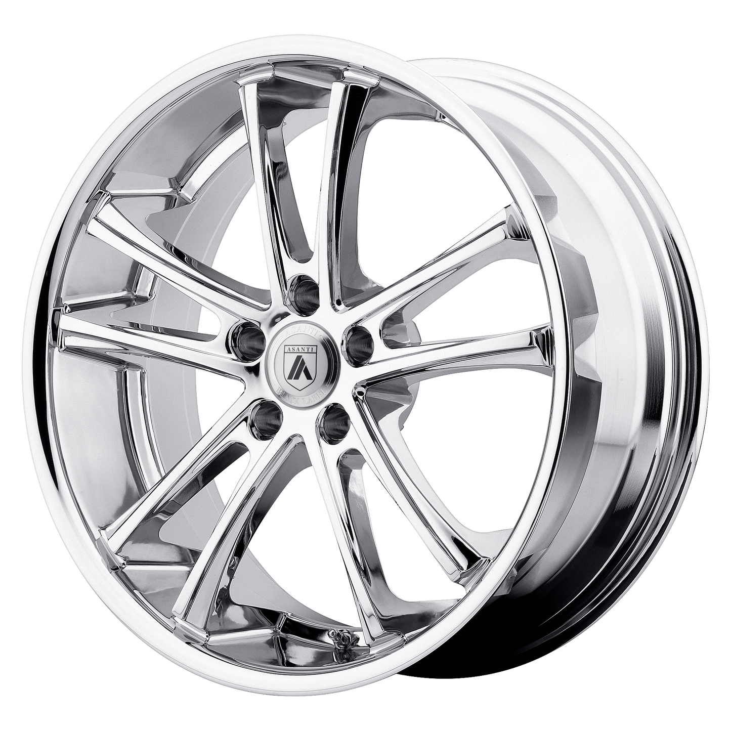 22x10 Asanti Black ABL-1 PEGASI Chrome Wheel 5x120 (40mm)