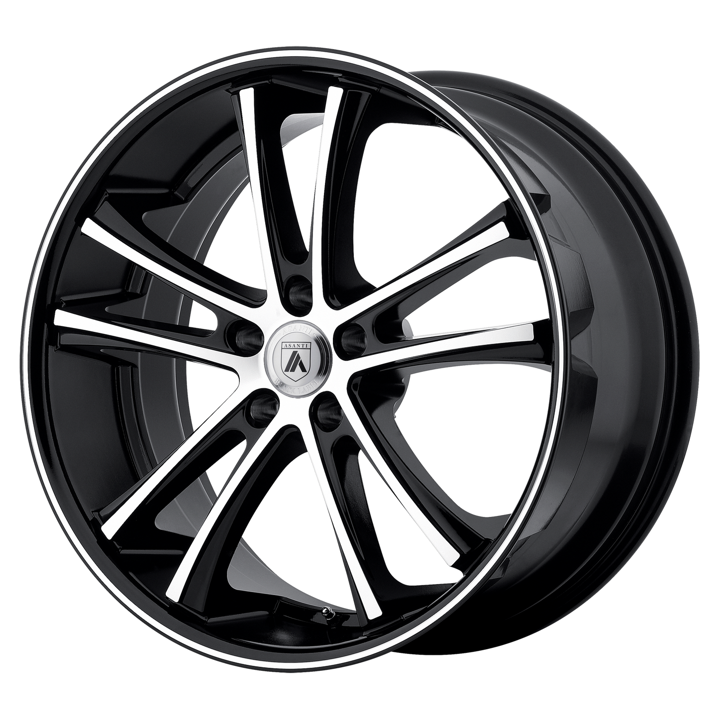 20x10 Asanti Black ABL-01 Machined Face Black Lip Wheel Blank (Blank)