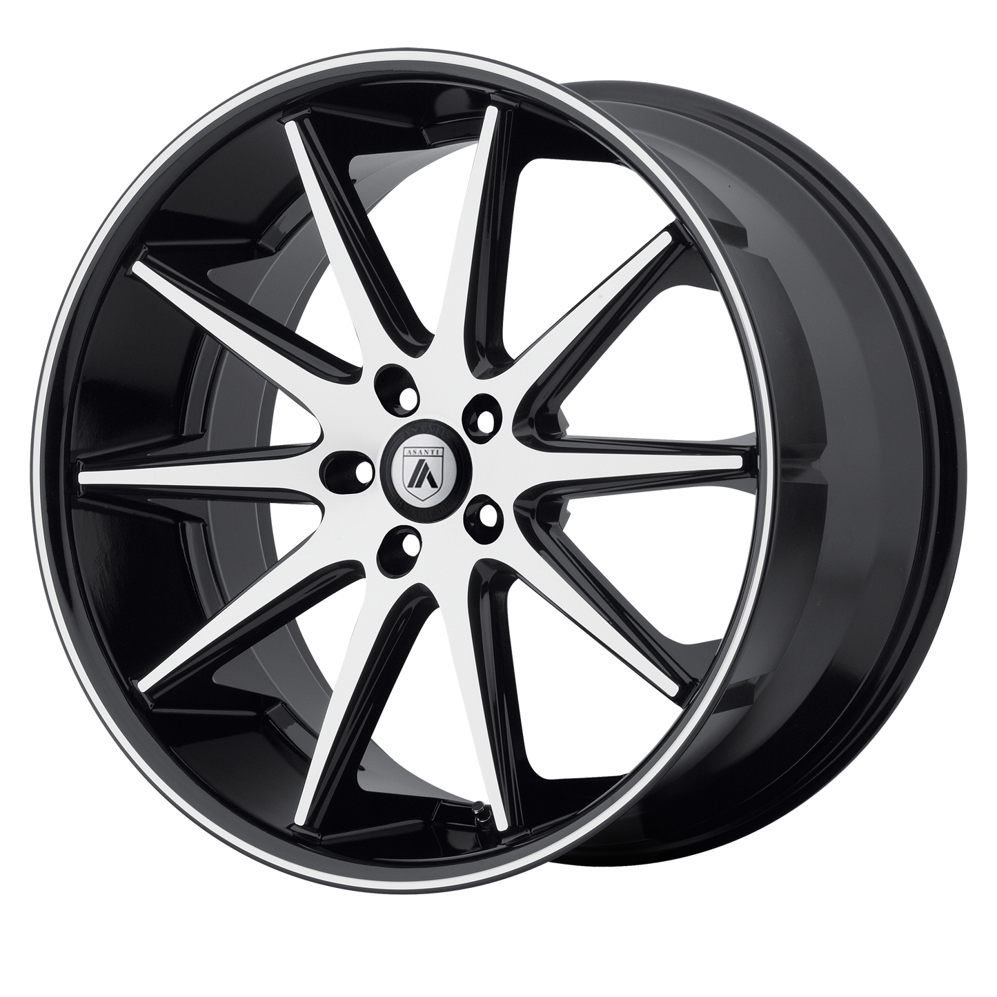 22x10 Asanti Black ABL-04 Machined Face Black Lip Wheel Blank (Blank)