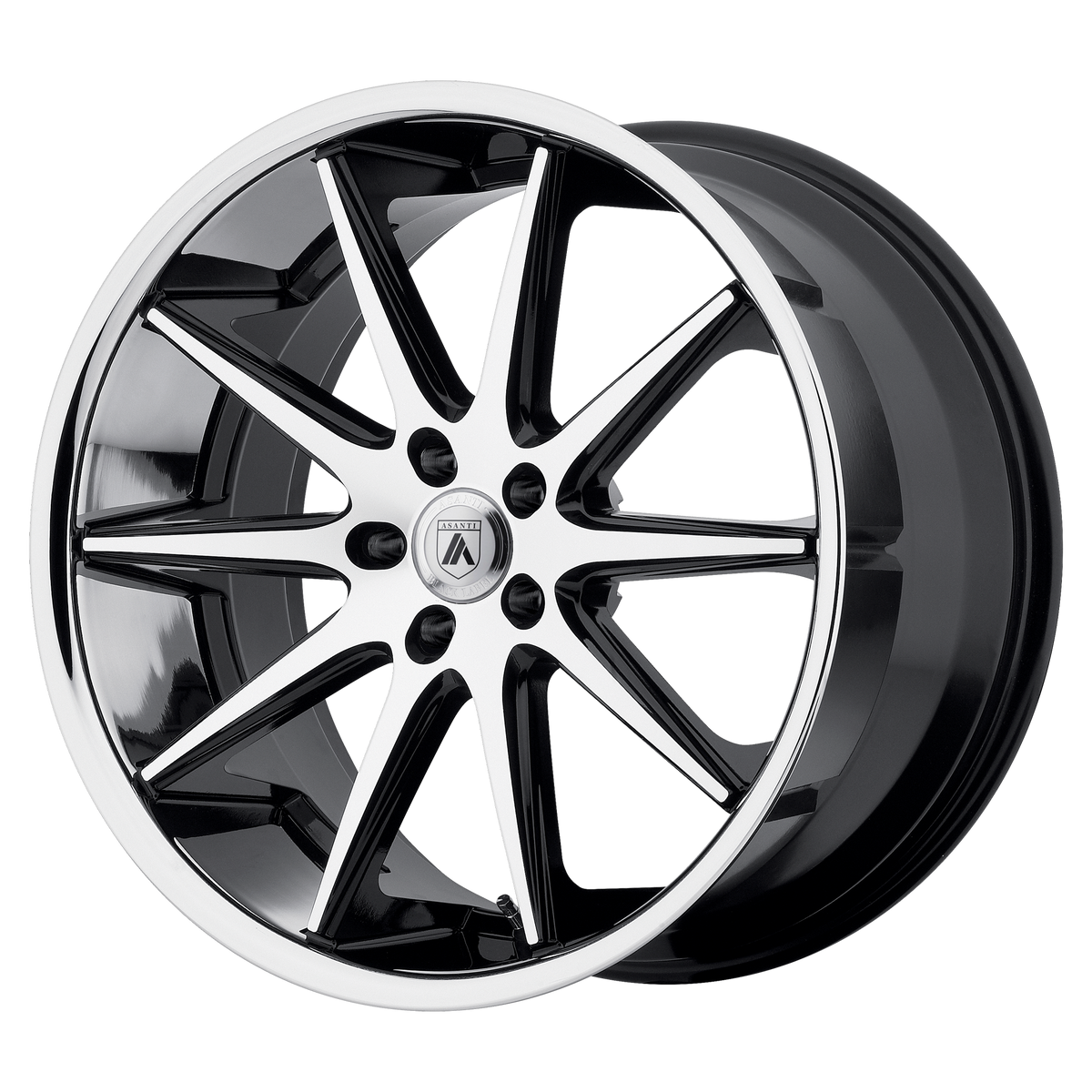 22x9 Asanti Black ABL-04 Machined Face SS Lip Wheel Blank (Blank)