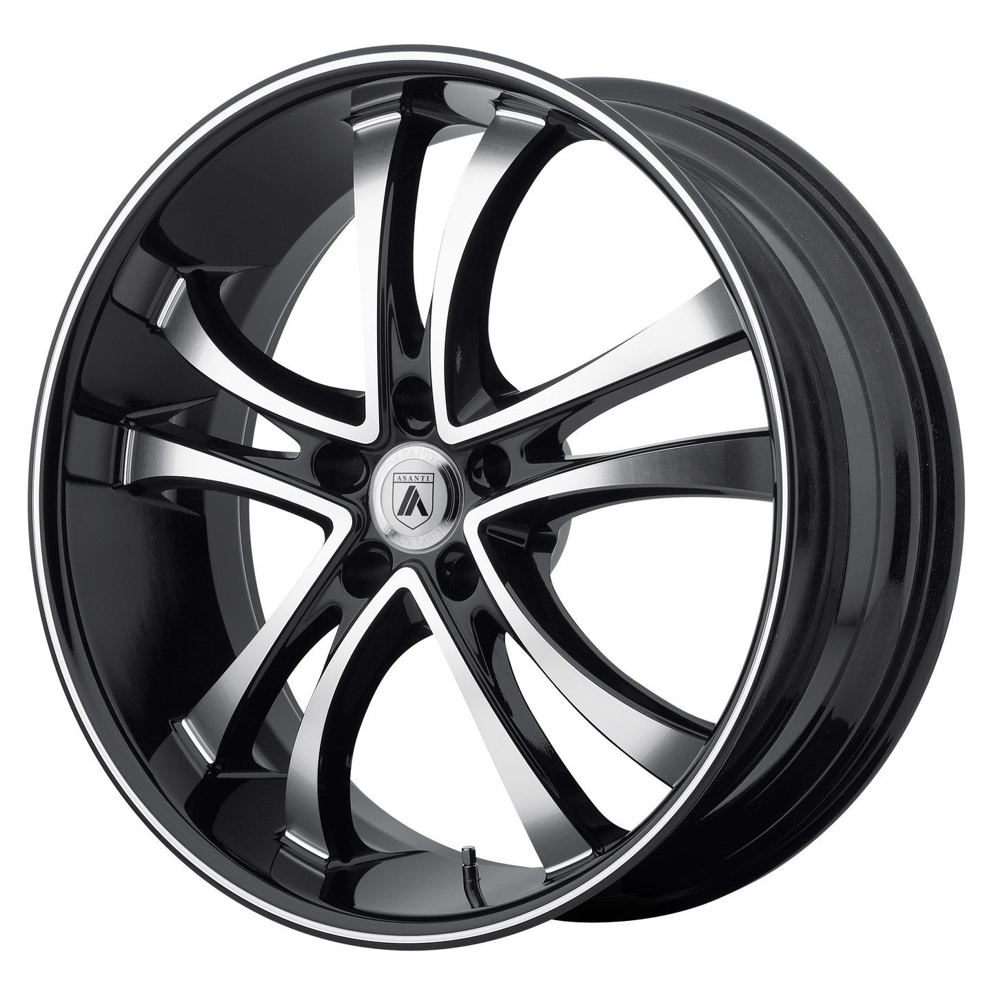 20x10 Asanti Black ABL-6 Machined Face with Black Lip Wheel BLANK (XXmm)