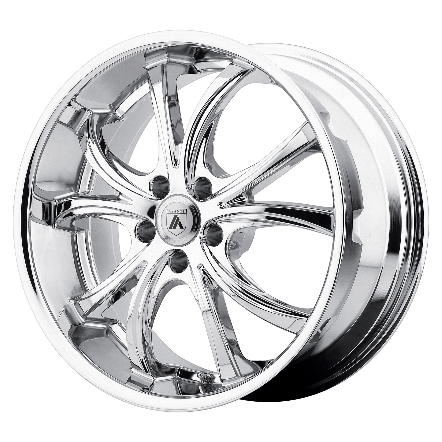 22x10 Asanti Black ABL-08 Chrome Wheel Blank (Blank)