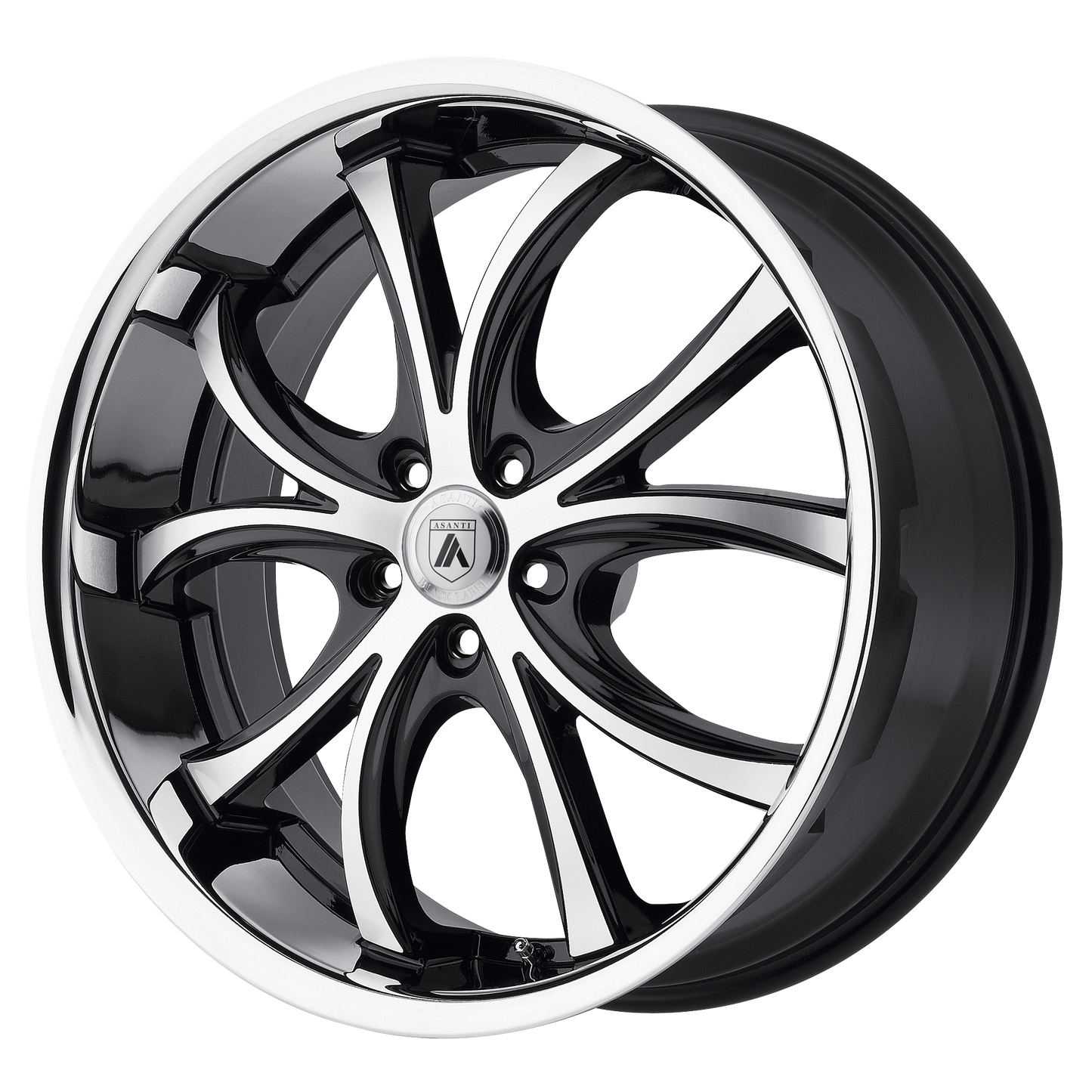 20x8.5 Asanti Black ABL-8 ELEKTRA Machined Face SS Lip Wheel 5x120 (38mm)