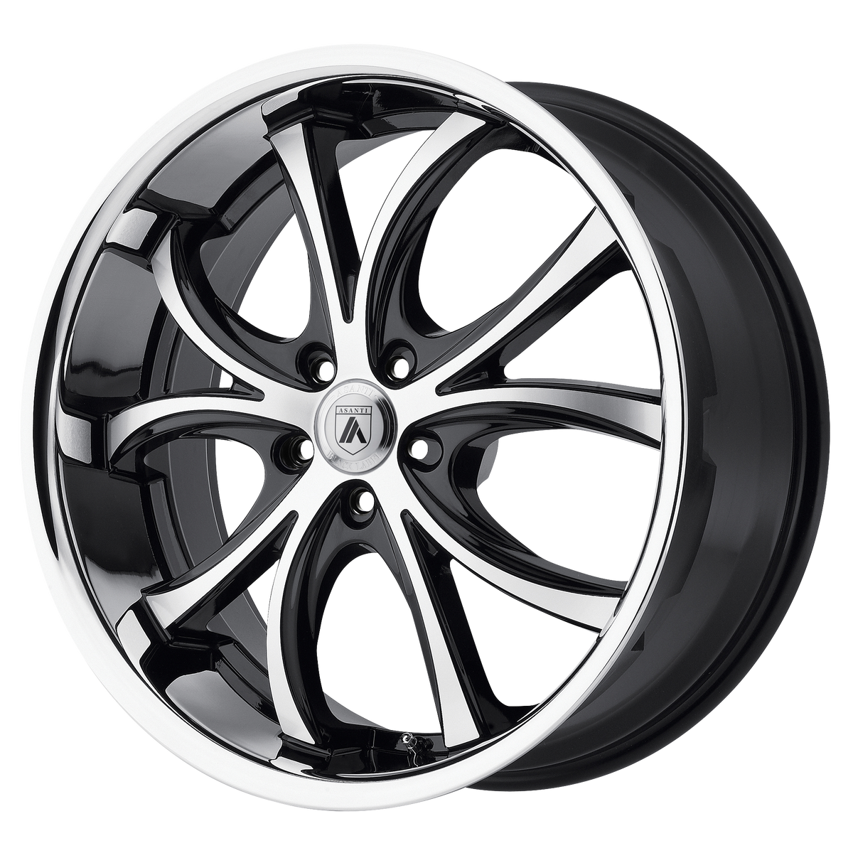 20x8.5 Asanti Black ABL-08 Machined Face SS Lip Wheel Blank (Blank)