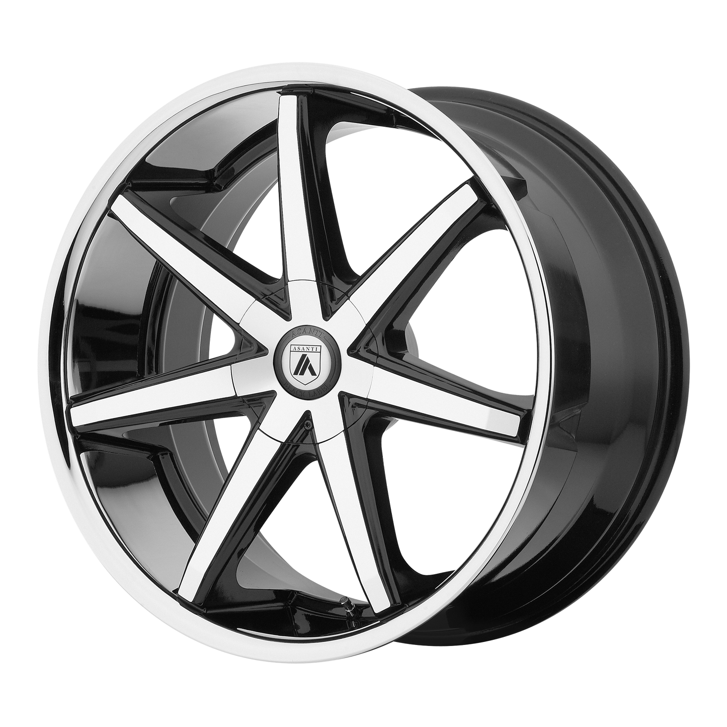 22x9 Asanti Black ABL-09 Machined Face with SS Lip Wheel 5x4.5 (43mm)