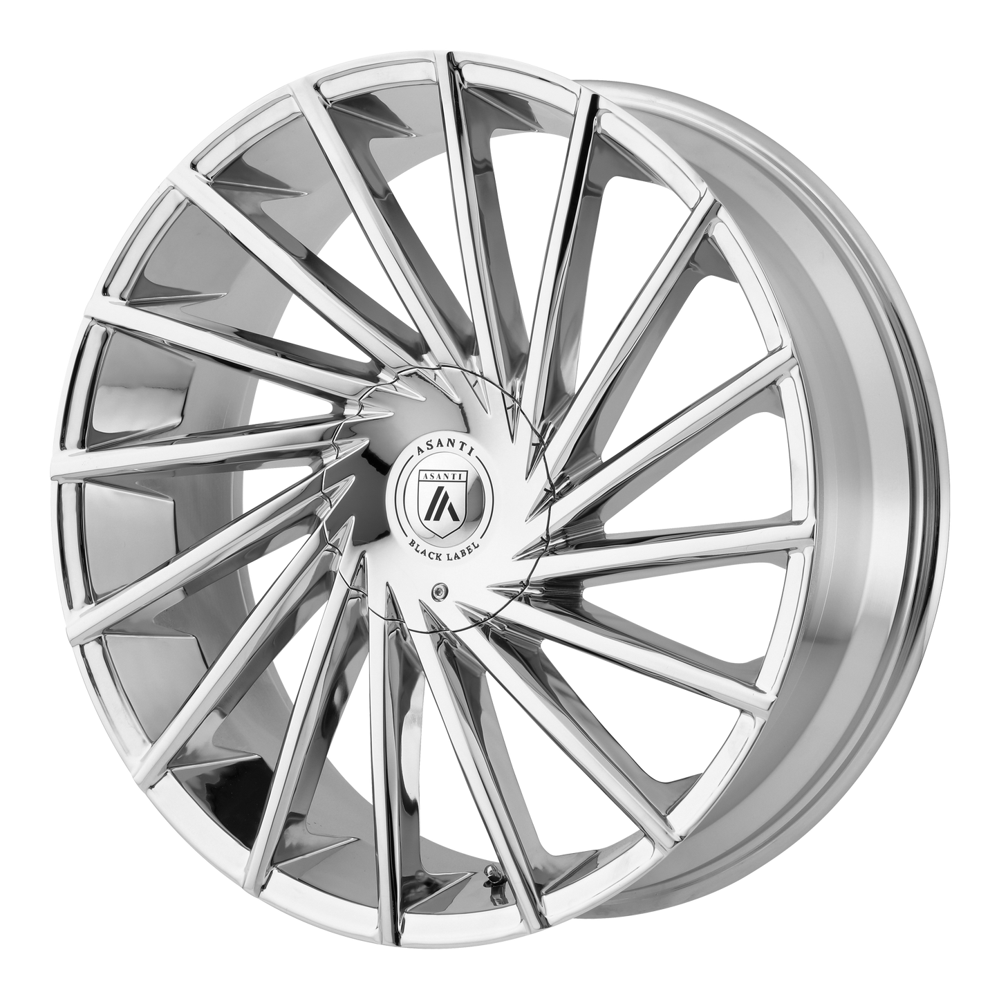 28x10 Asanti Black ABL-18 MATAR Chrome Wheel 5/6 Lug BLANK (15mm)