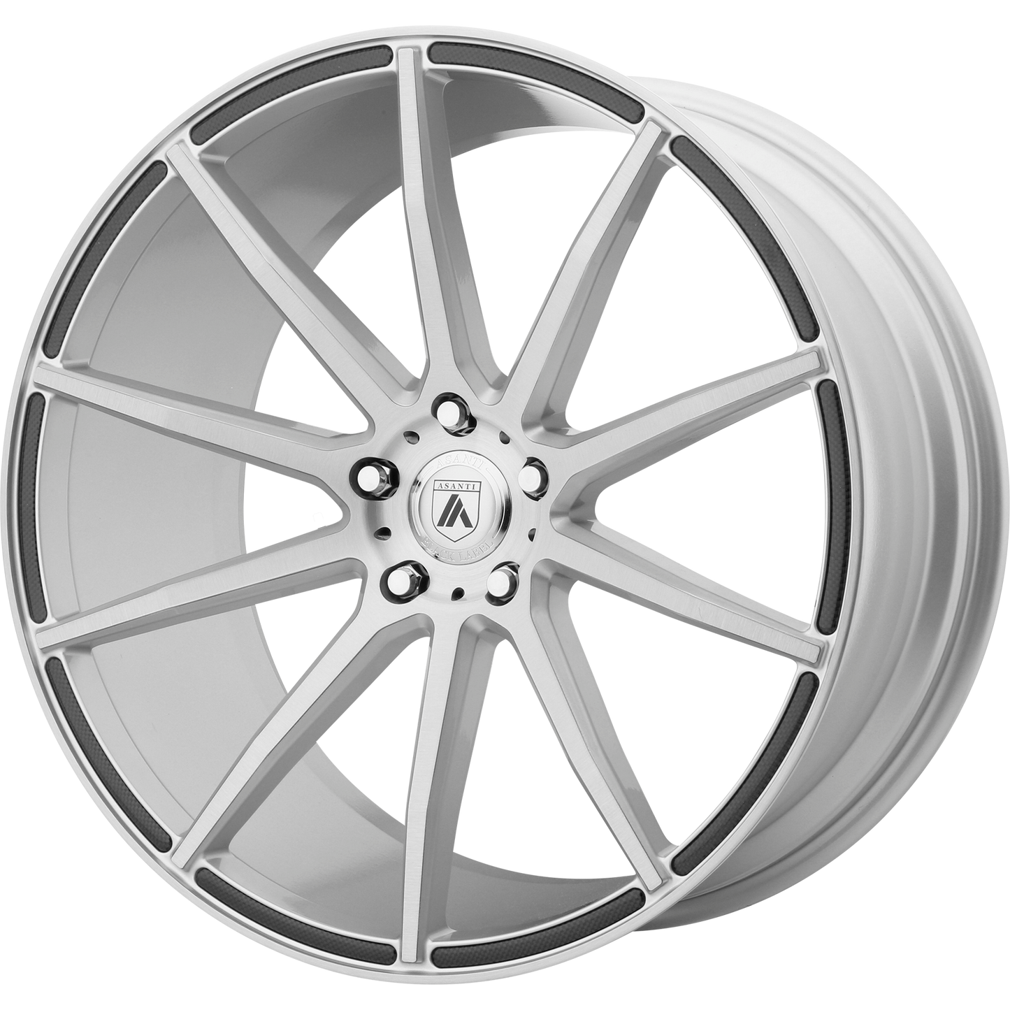 22x9 Asanti Black ABL-20 ARIES Brushed Silver Wheel 5x112 (32mm)