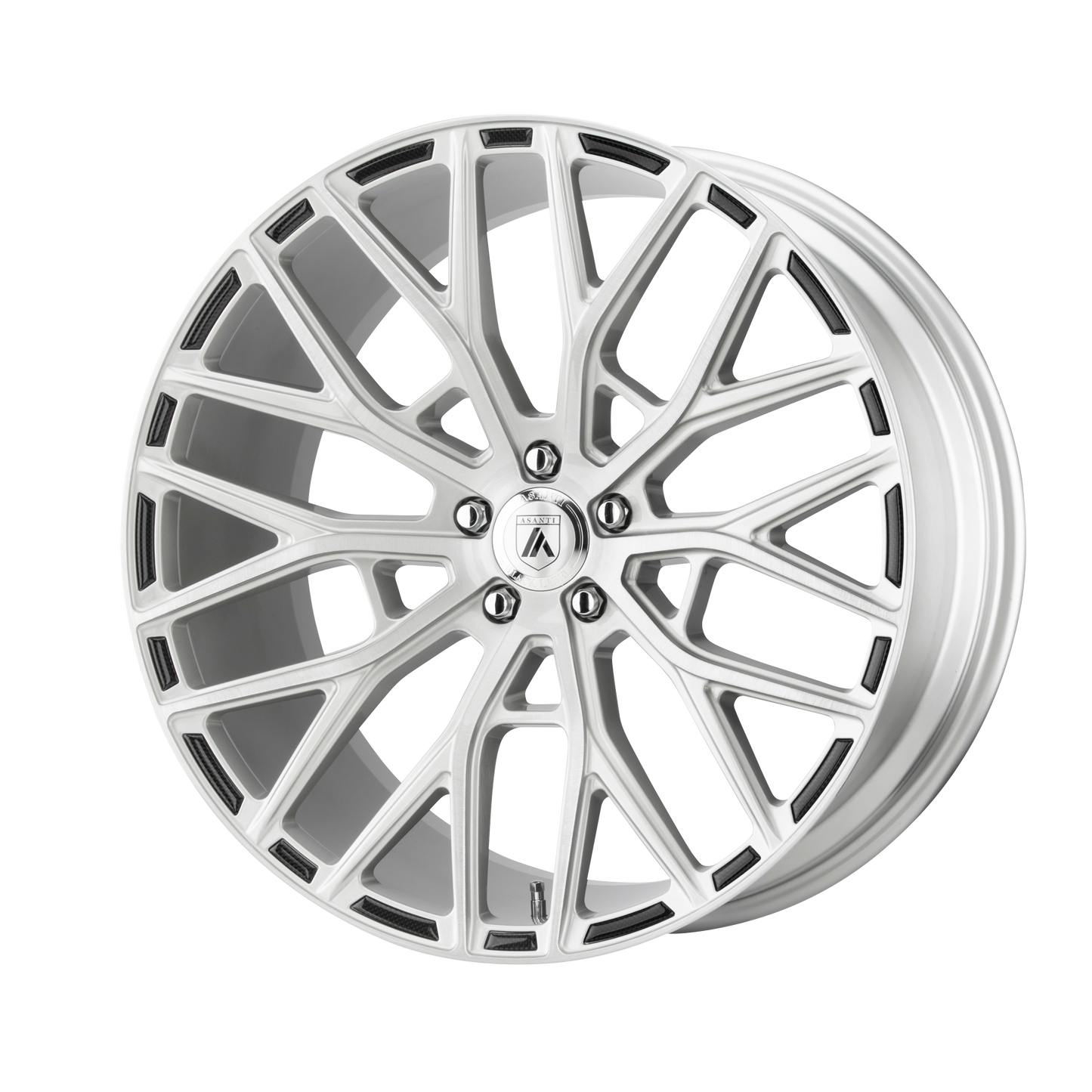 22x10.5 Asanti Black ABL-21 LEO Brushed Silver Wheel BLANK (25mm)