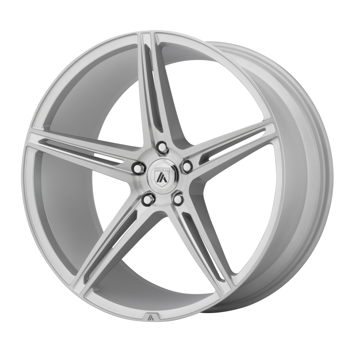 20x9 Asanti Black ABL-22 ALPHA 5 Brushed Silver Wheel BLANK (35mm)