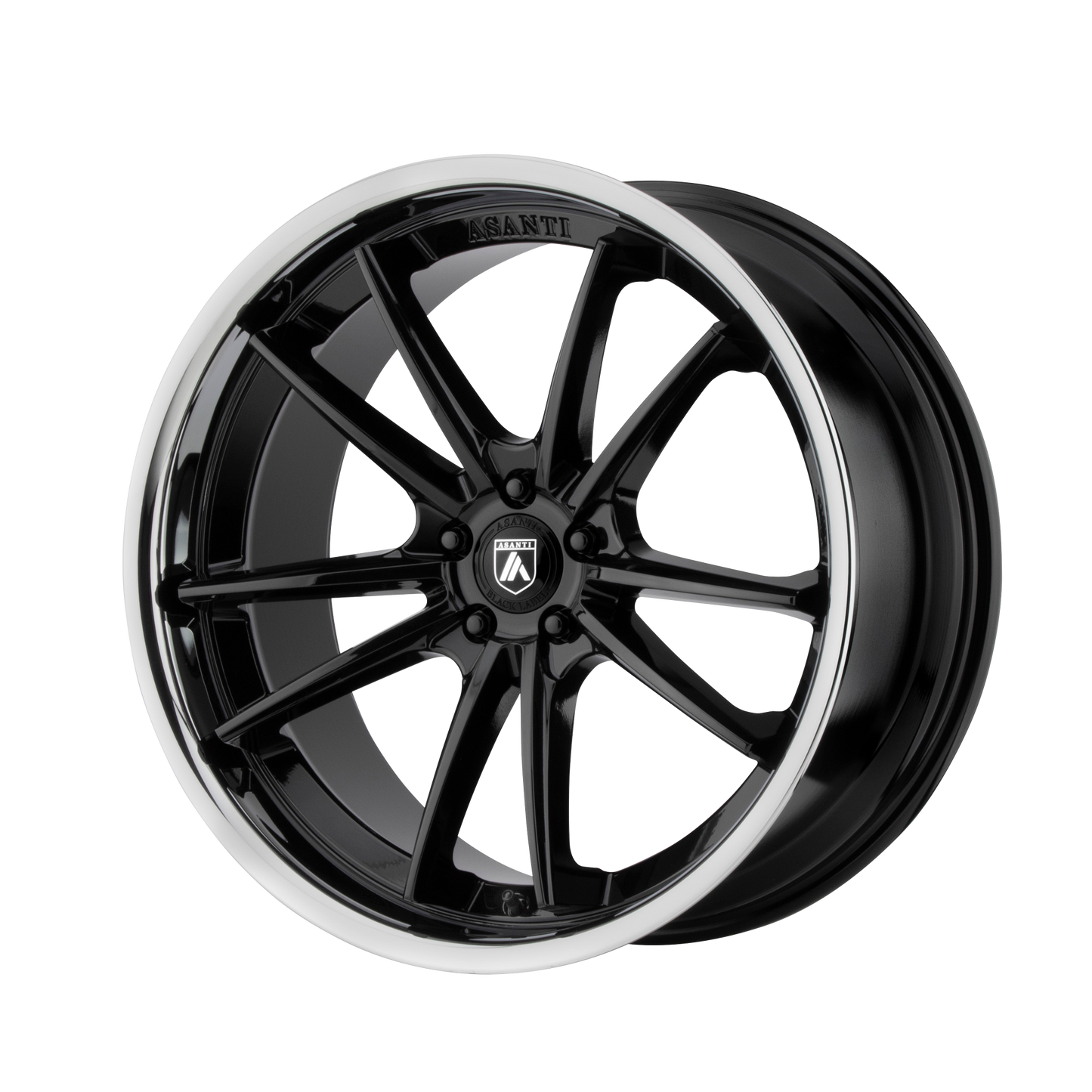 22x10.5 Asanti Black ABL-23 SIGMA Gloss Black Chrome Lip Wheel BLANK (25mm)