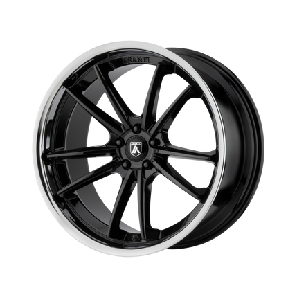 20x9 Asanti Black ABL-23 Sigma Gloss Black Chrome Lip Wheel 5x112 (25mm)