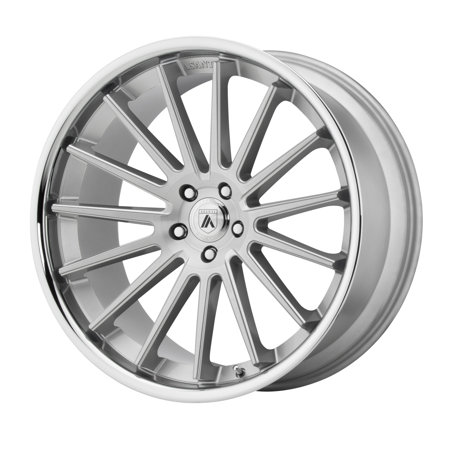 20x10.5 Asanti Black ABL-24 BETA Brushed Silver Chrome Lip Wheel 5x120 (38mm)