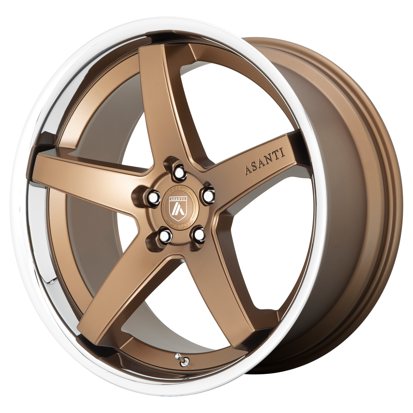 22x9 Asanti Black ABL31 REGAL Satin Bronze With Chrome Lip Wheel 5x112 (32mm)