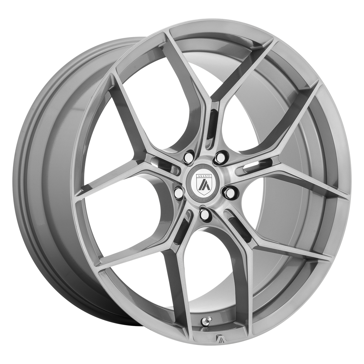 22x9 Asanti Black ABL-37 MONARCH Titanium Brushed Wheel 5x112 (38mm)