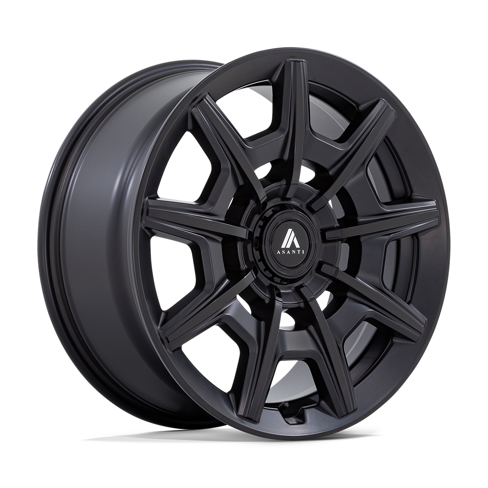 22x9 Asanti Black ABL-41 Esquire Satin Black Gloss Face Wheel 5x115/5x120 (15mm)