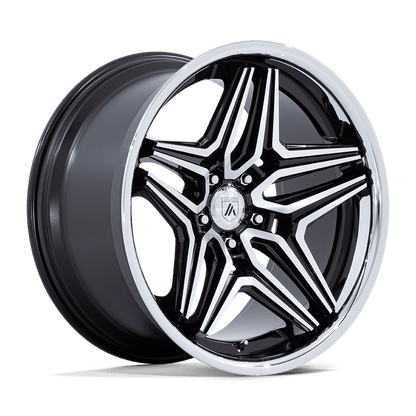 20x10.5 Asanti Black AB046 Duke Gloss Black Machined Wheel 5x4.5 (18mm)