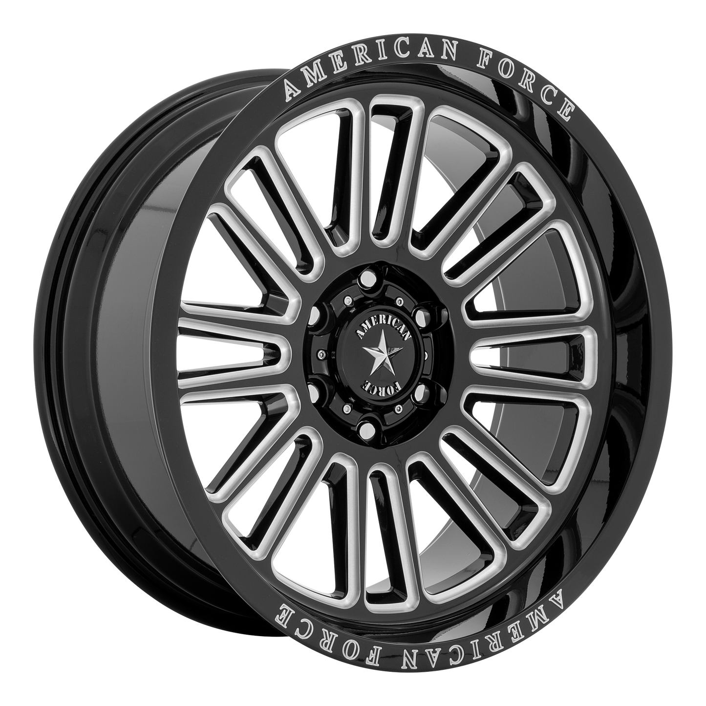 22x10 American Force Cast AC003 WEAPON Gloss Black Milled Wheel 6x5.5 (-18mm)
