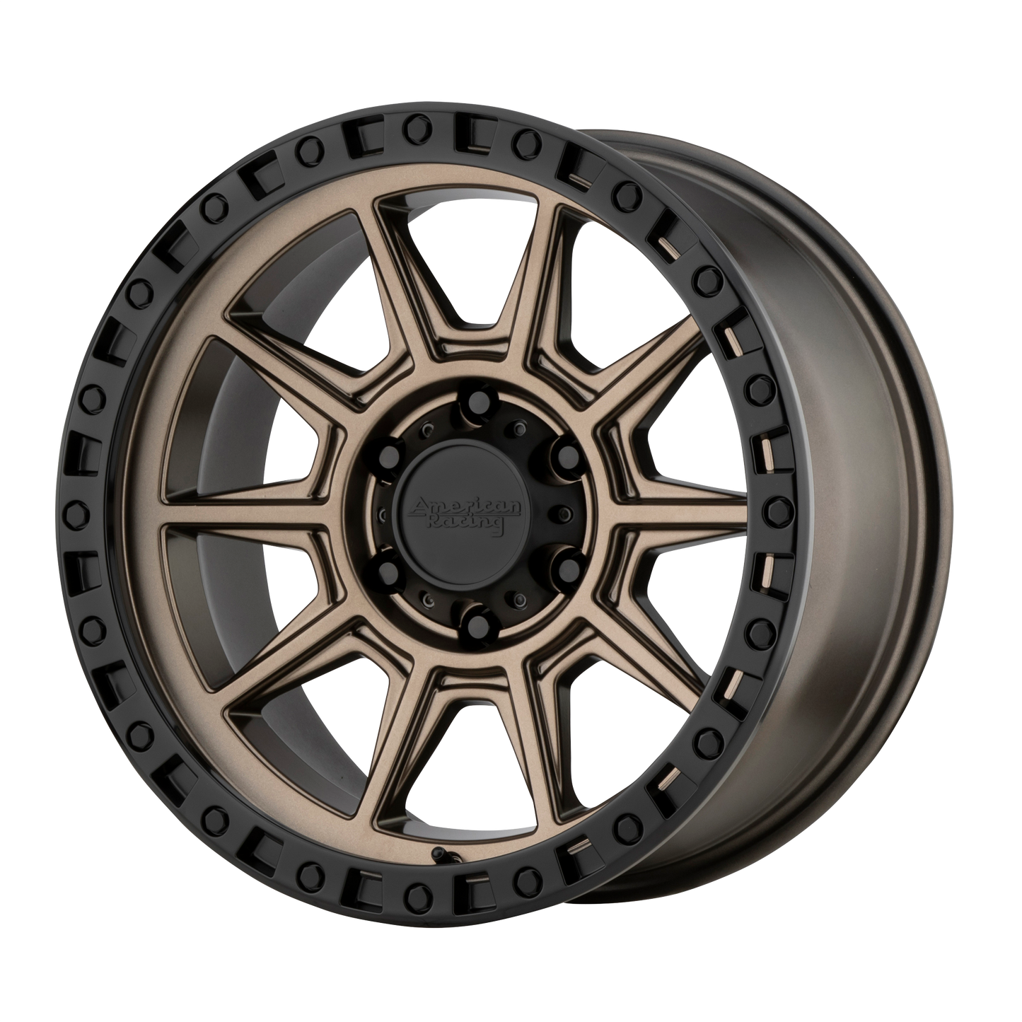 17x9 American Racing AR202 Matte Bronze Black Lip Wheel 8X6.5 (-12mm)