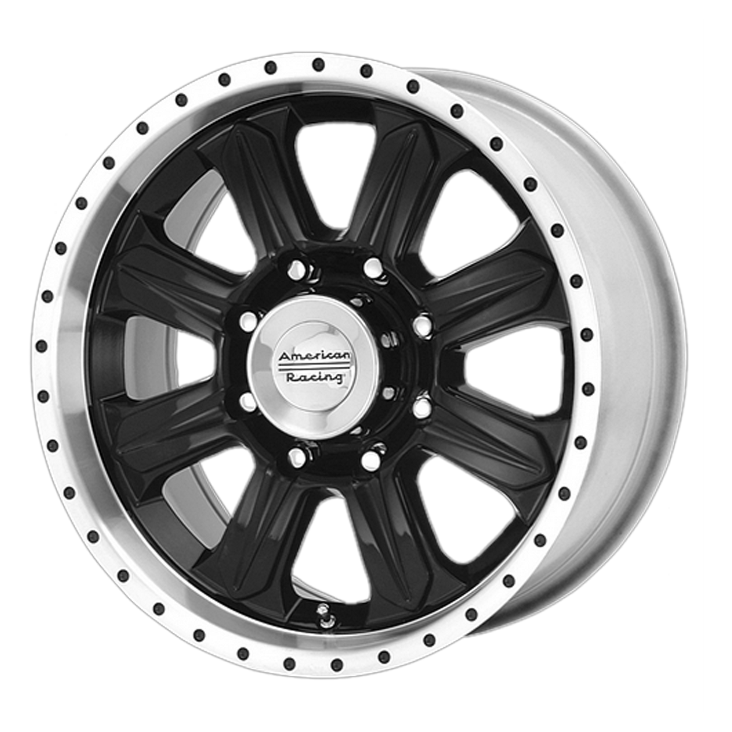 17x8 American Racing AR321 Gloss Black Wheel 6x5.5 (12mm)