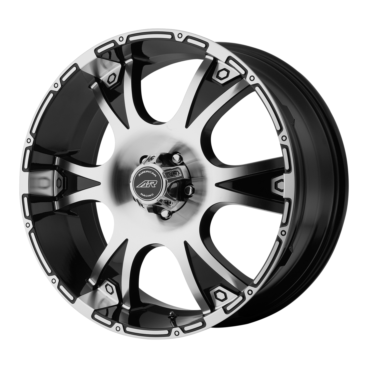 17x8 American Racing AR889 Black Machined Wheel 8x6.5 (12mm)