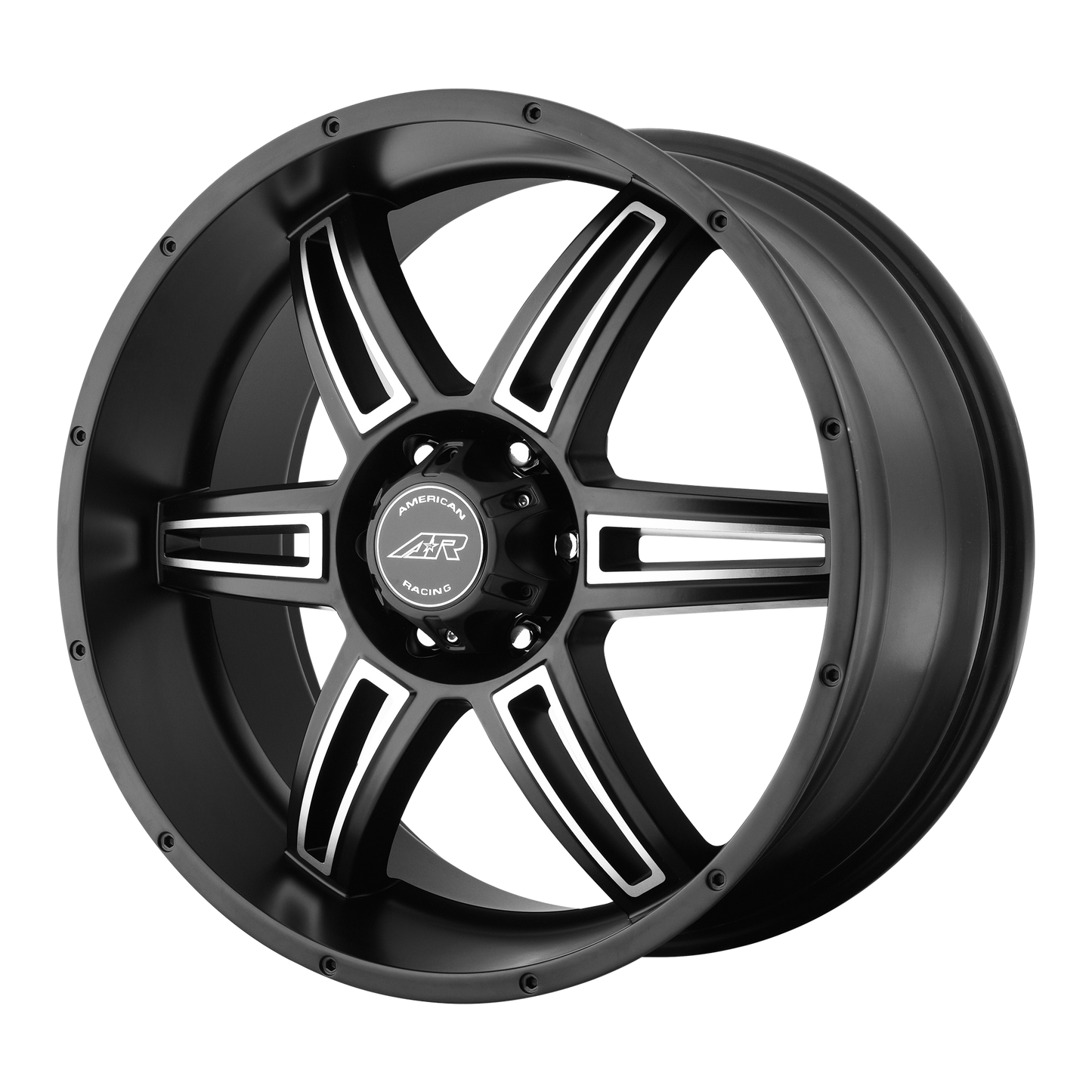16x8 American Racing AR890 Satin Black Machined Wheel 5x5.5 (0mm)