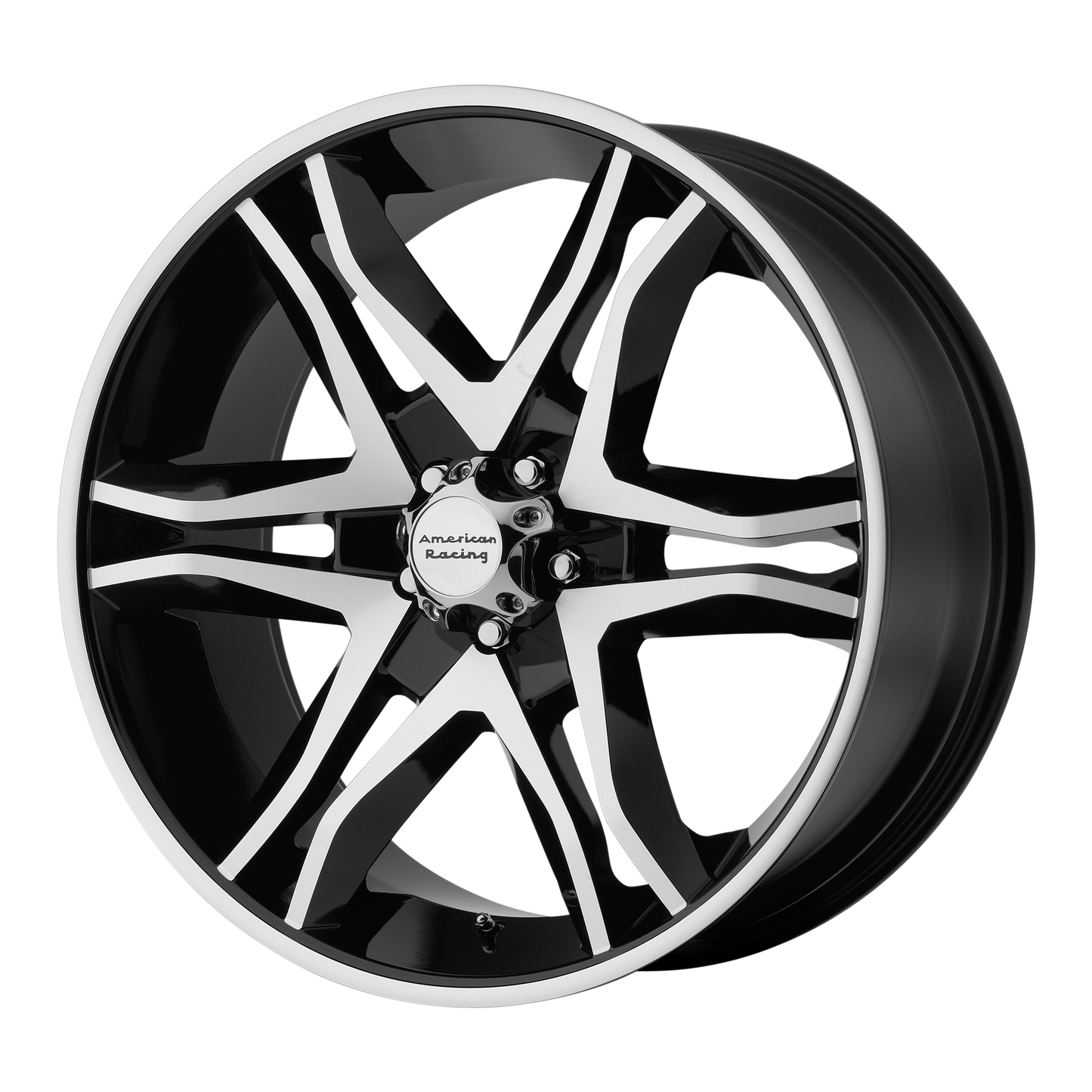 17x8 American Racing AR893 MAINLINE Gloss Black Machined Wheel 5x120 (25mm)