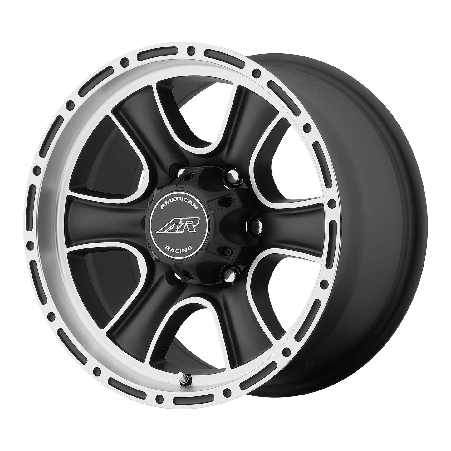 15x7 American Racing AR902 Satin Black Machined Wheel 6x5.5 (0mm)