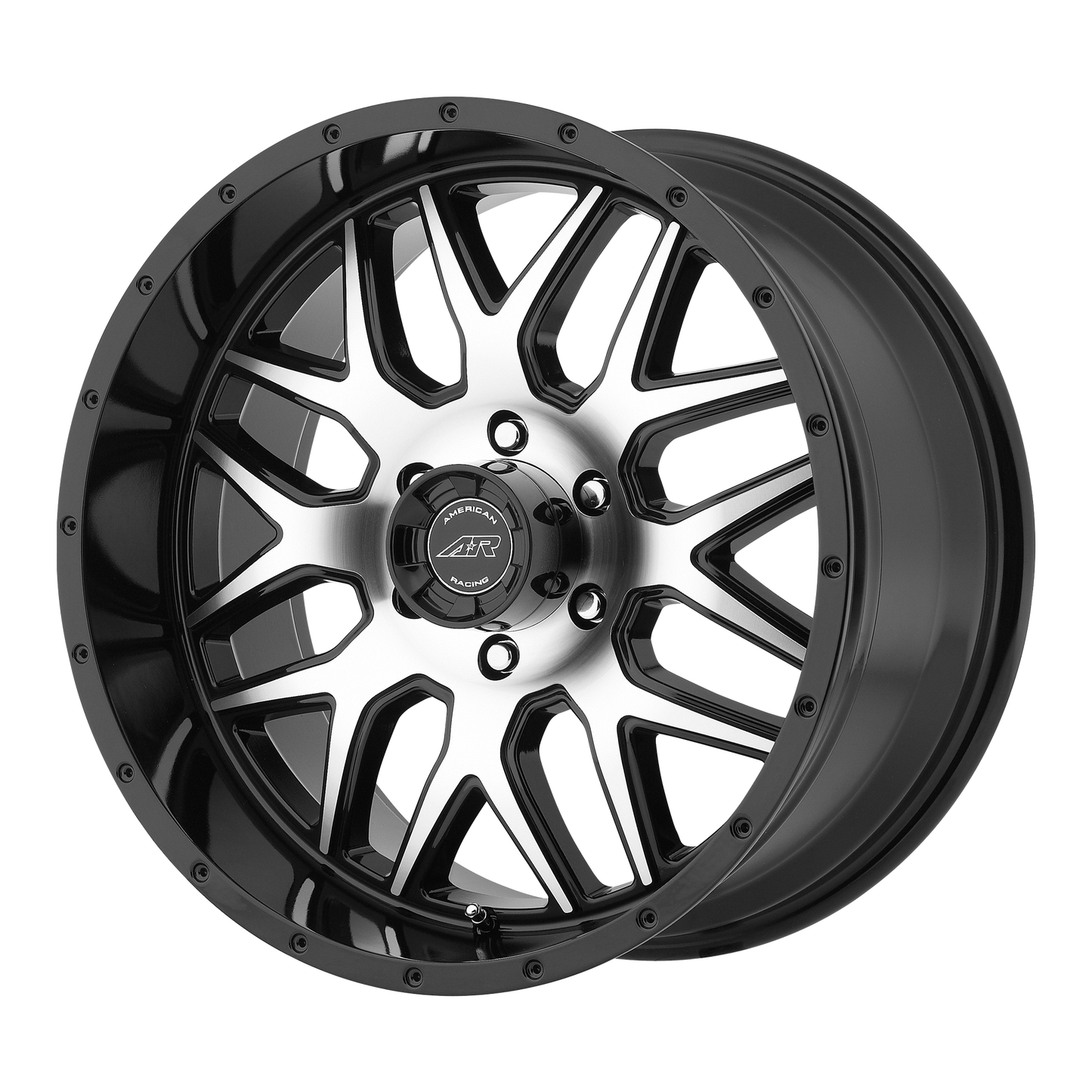 20x9 American Racing AR910 Black Machined Wheel 8x6.5 (0mm)