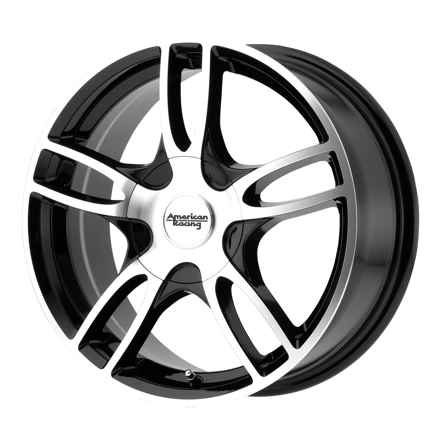 15x7 American Racing AR919 ESTRELLA 2 Gloss Blk Mach Wheel 4x100/4x4.5 (35mm)