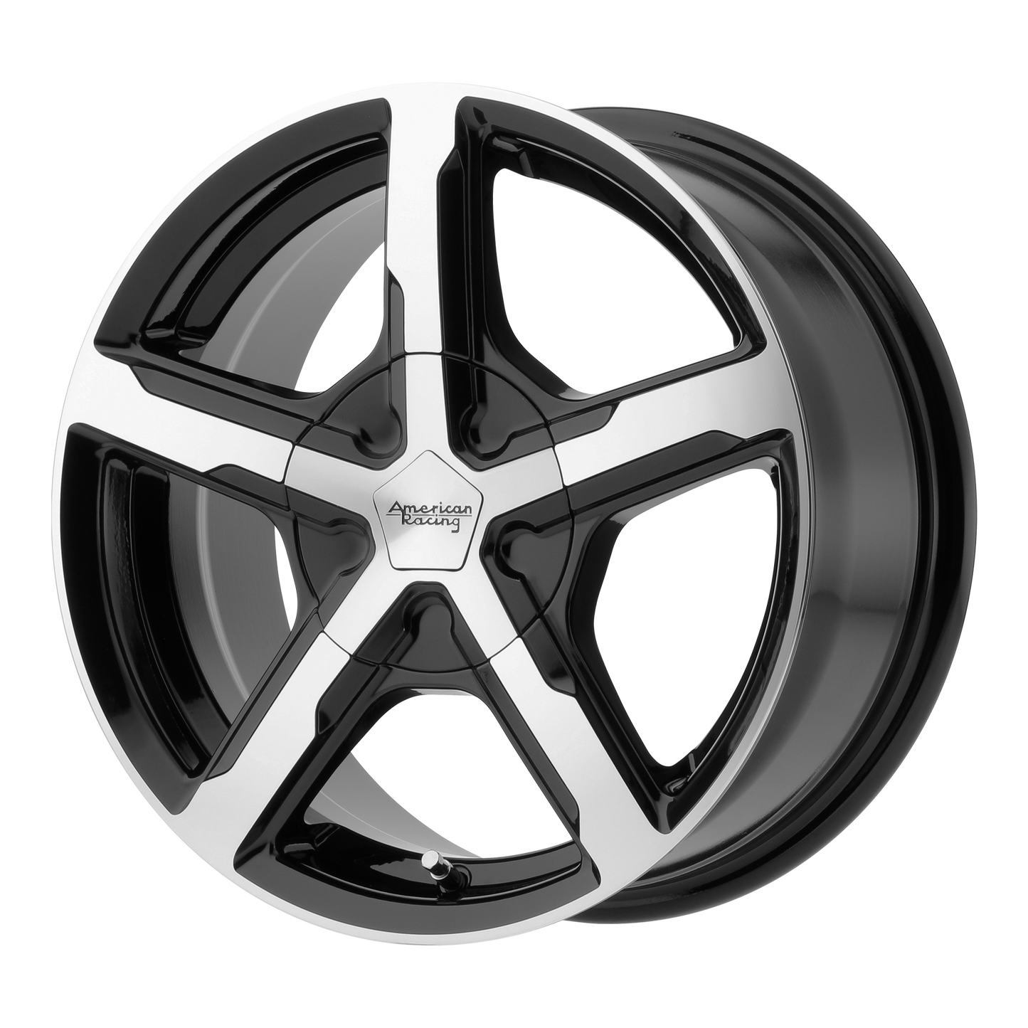 18x8 American Racing AR921 TRIGGER Gloss Blk Machined Wheel 5x100/5x105 (38mm)