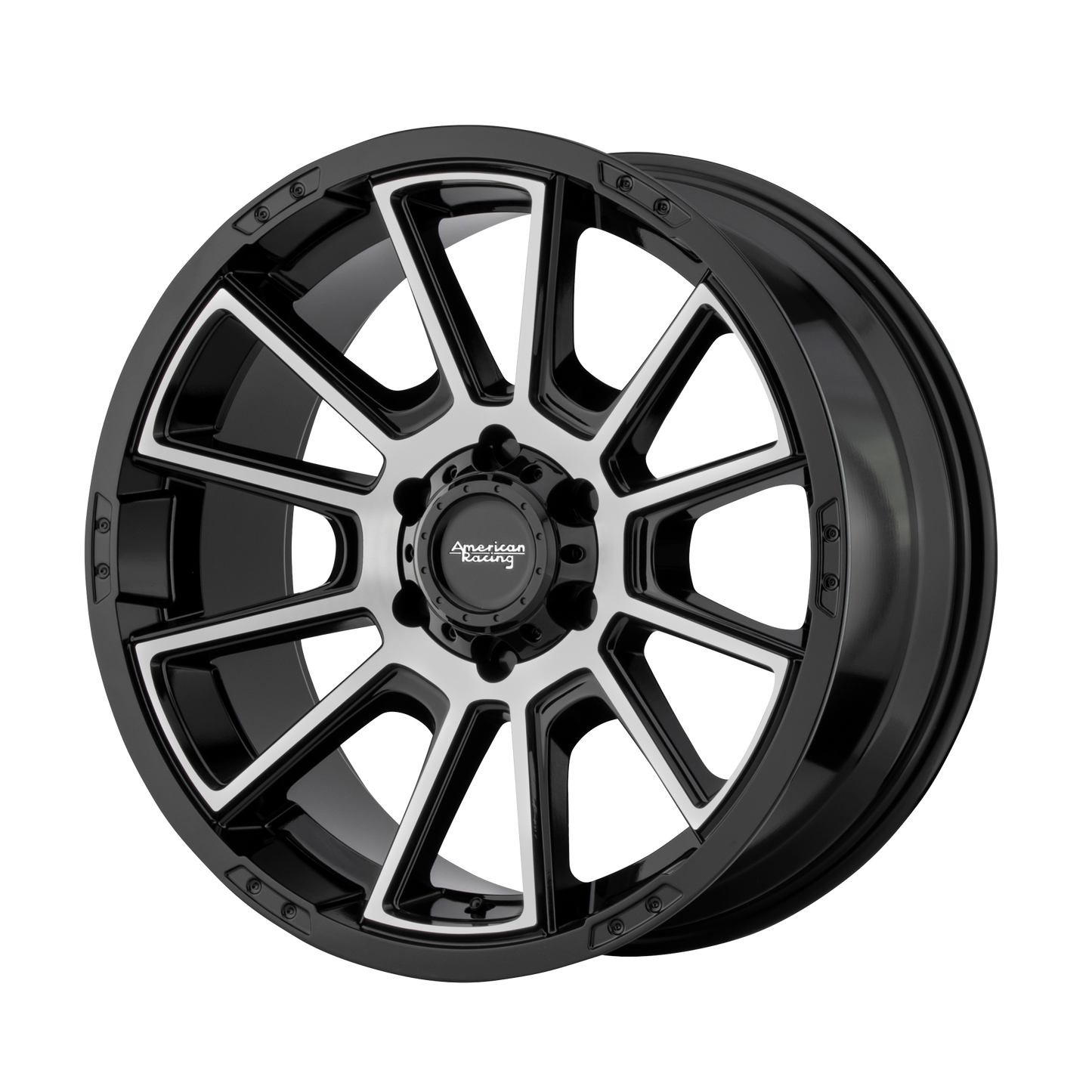 18x8.5 American Racing AR933 INTAKE Gloss Black Machined Wheel 6x5.5 (18mm)