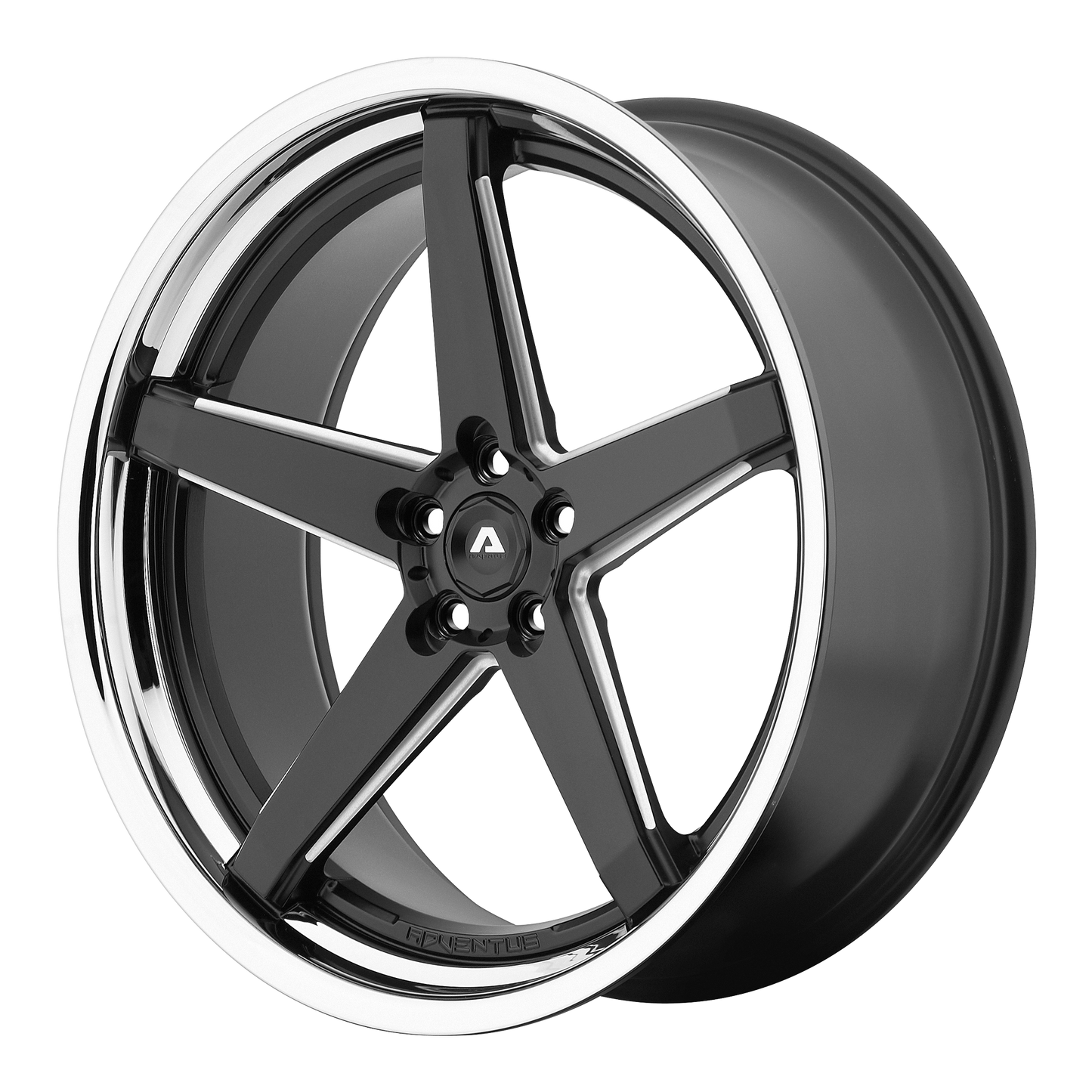 20x8.5 Asanti Black ABL-6 Matte Black Milled With SS Lip Wheel 5x130 (38mm)