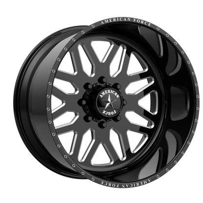24x14 American Force AFW B02 Trax Gloss Black Mach FORGED SS Wheel 8x170 (-73mm)