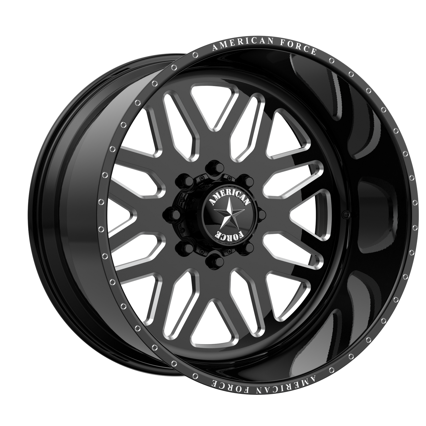 20x9 American Force AFW B02 Trax Gloss Black Mach FORGED SS Wheel 6x135 (0mm)