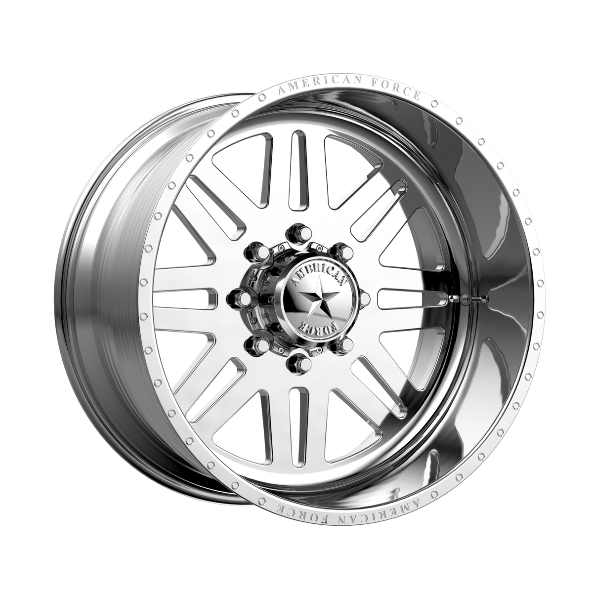 24x12 American Force AFW 09 LIBERTY SS Polished Wheel 8X6.5 (-40mm)