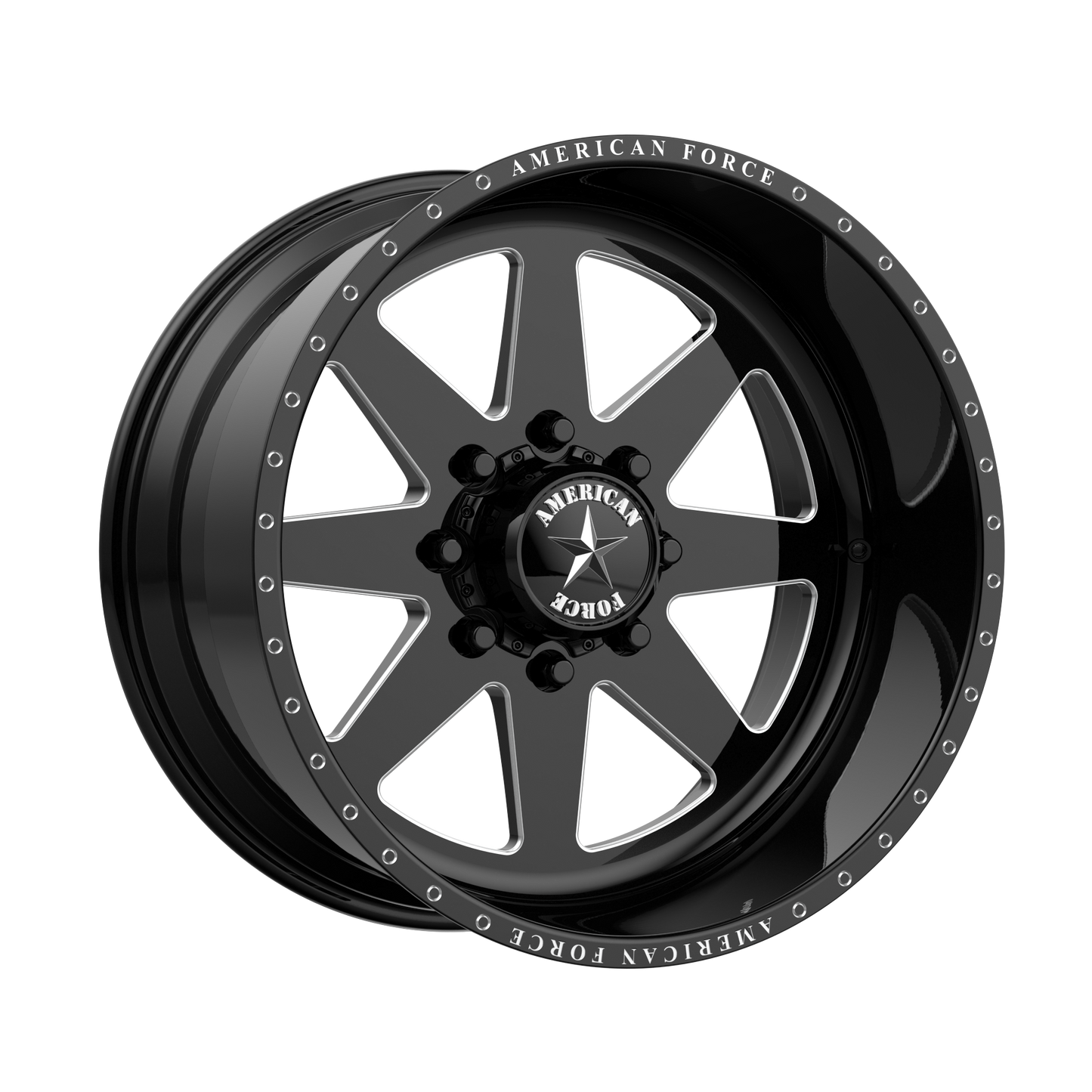 20x12 American Force AFW 11 Independence Blk Mach FORGED SS Wheel 6x135 (-40mm)