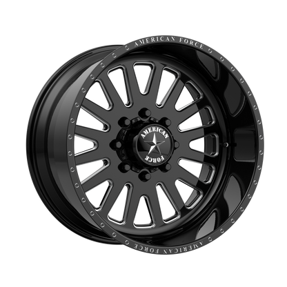 22x10 American Force AFW F20 Atom Gloss Black Mach FORGED SS Wheel 8x6.5 (-25mm)
