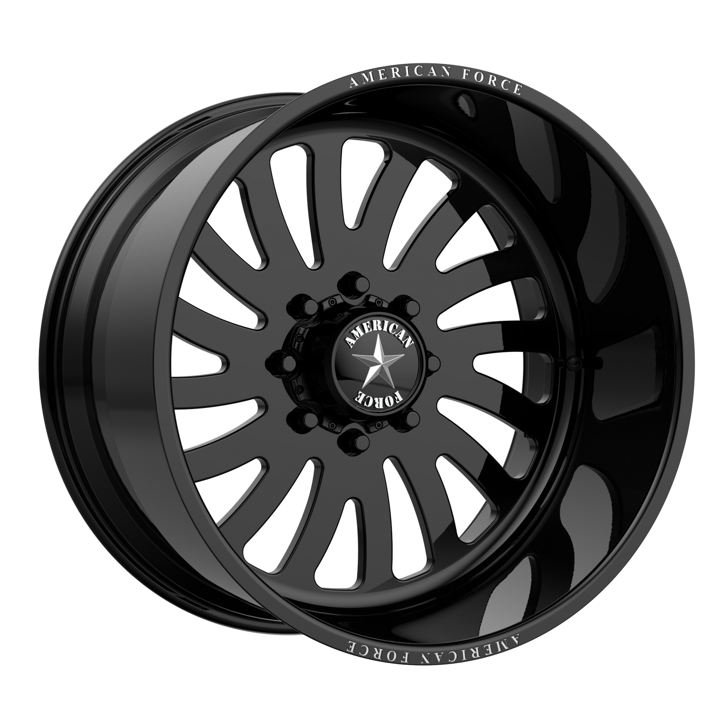 26x14 American Force AFW 74 Octane Black Mach FORGED SS Wheel 8x6.5 (-73mm)