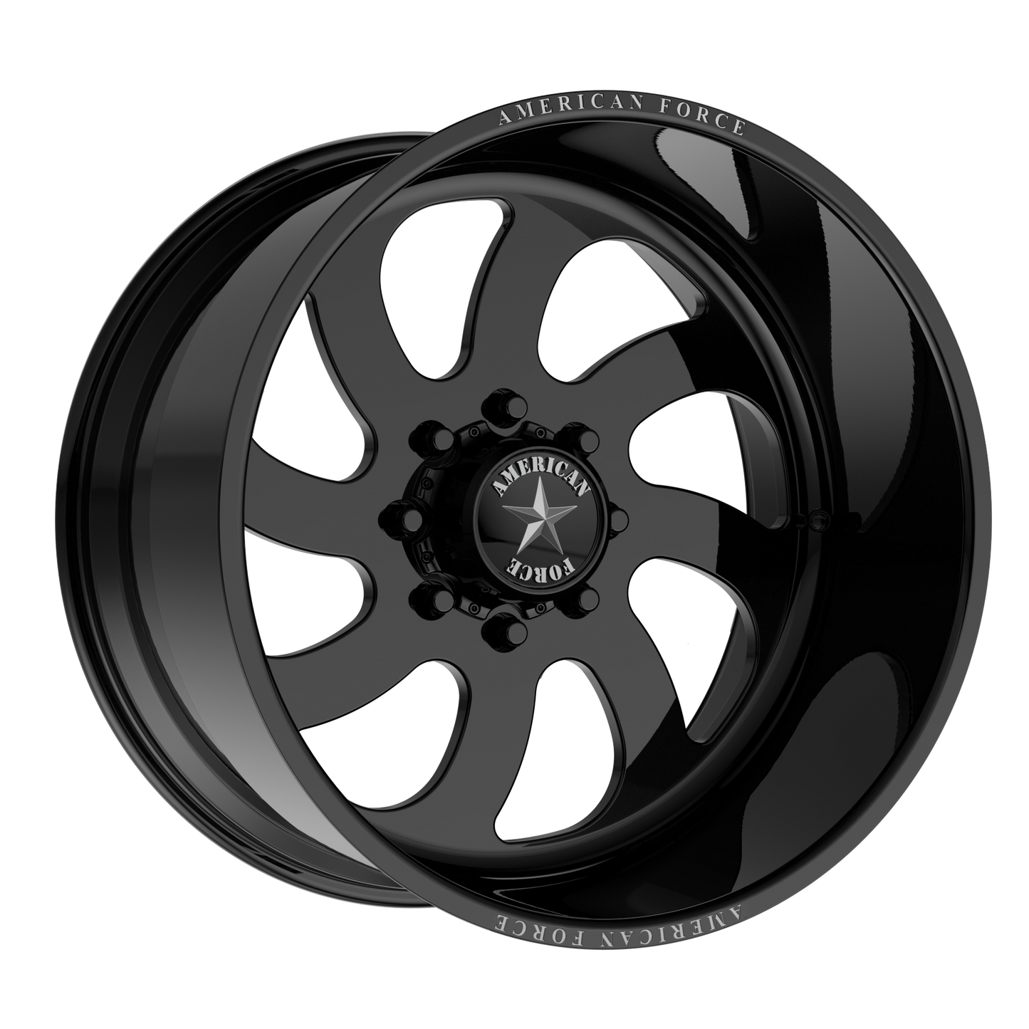 26x14 American Force AFW 76 Blade Gloss Black Mach FORGED SS Wheel 8x6.5 (-73mm)