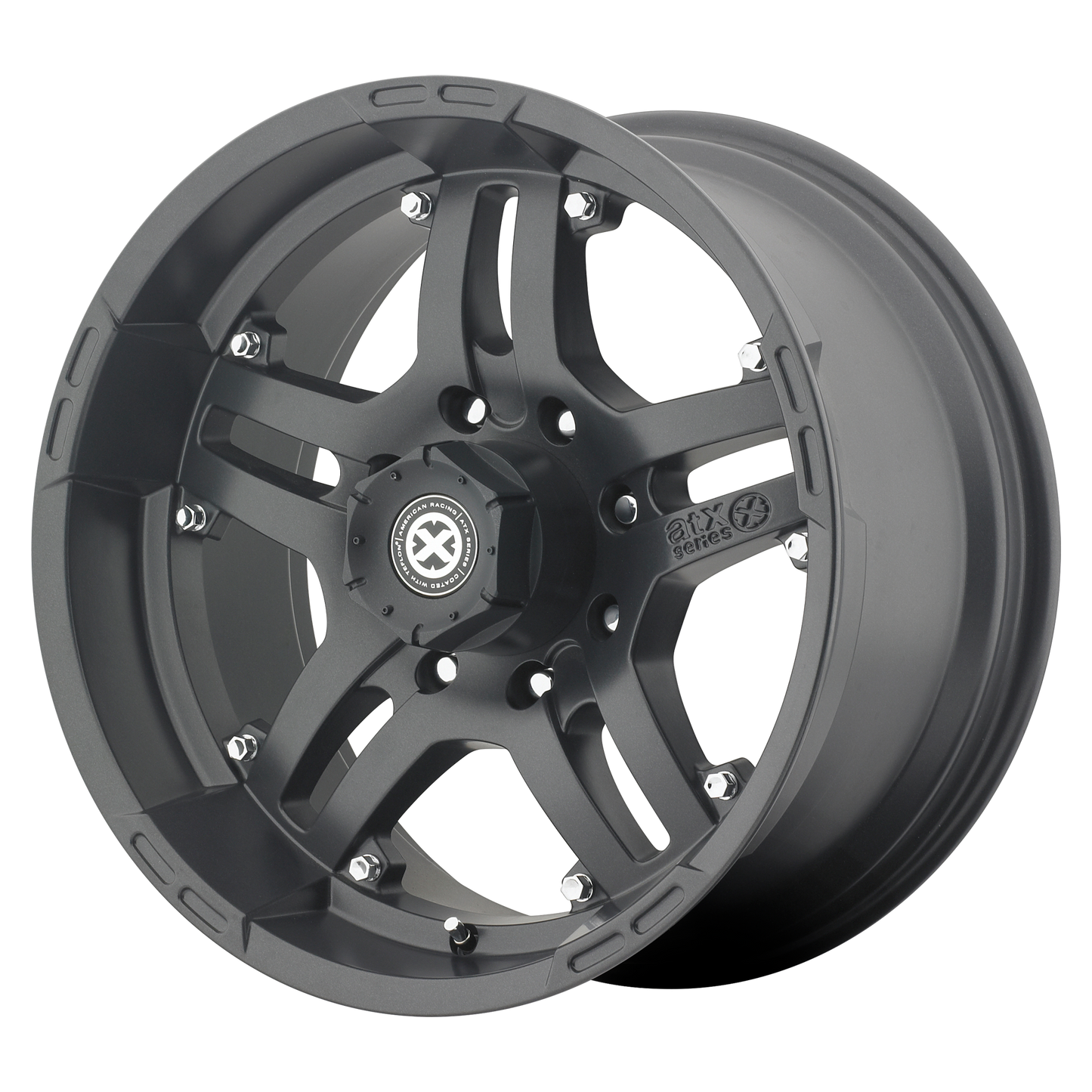 16x9 ATX Series AX181 ARTILLERY Textured Black Wheel 5x135 (-12mm)