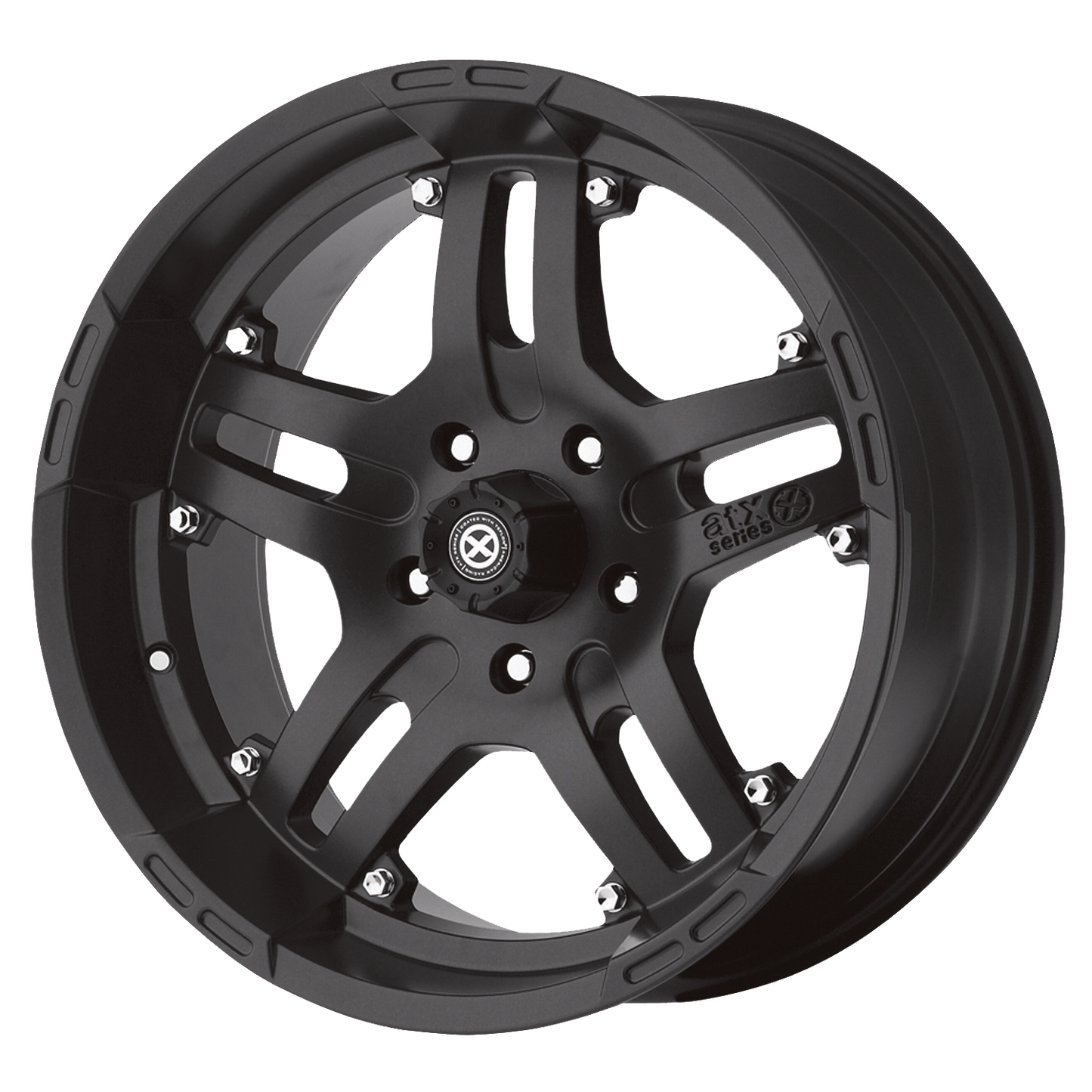 16x9 ATX Series AX181 Cast Iron Black Wheel 6x5.5 (-12mm)