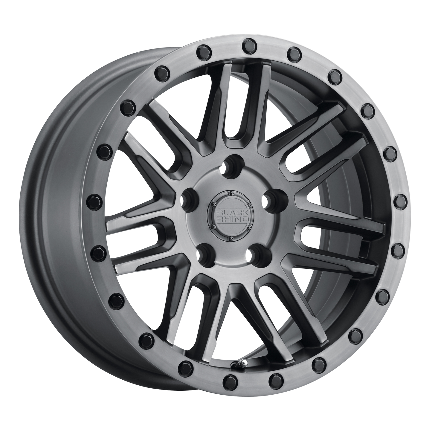 17x8 Black Rhino ARCHES MATTE BRUSHED GUNMETAL W/ BLACK BOLTS Wheel 5x120 (30mm)
