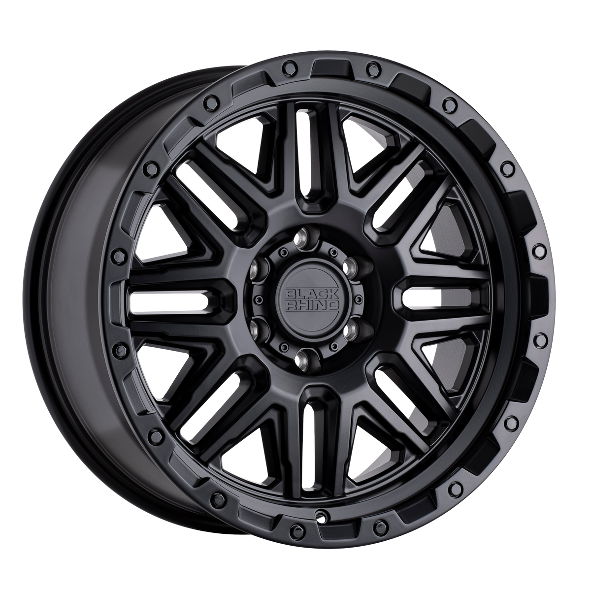 17x9 Black Rhino ALAMO MATTE BLACK W/ BLACK BOLTS Wheel 6x120 (12mm)