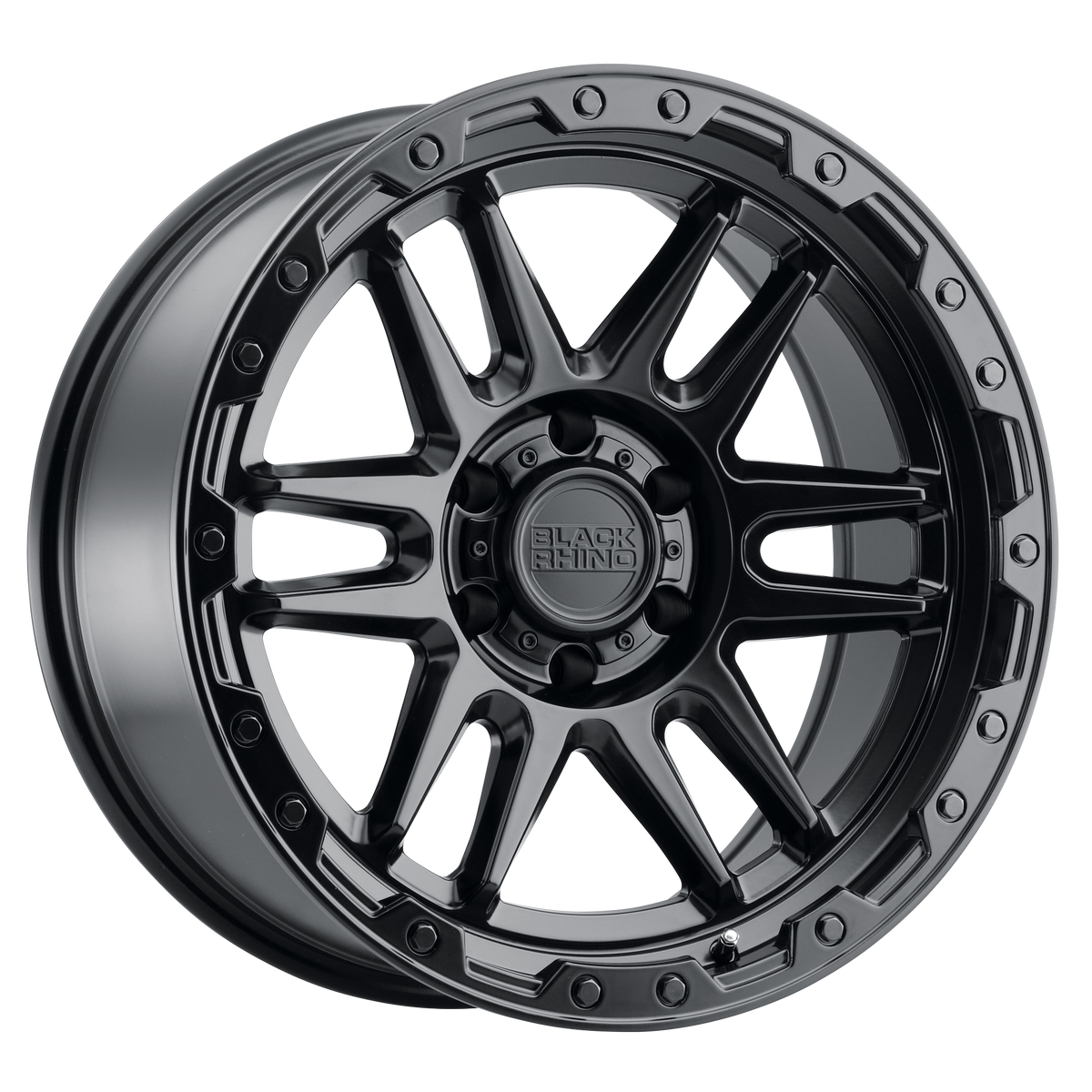 17x8.5 Black Rhino APACHE MATTE BLACK W/ BLACK BOLTS Wheel 6x5.5 (-18mm)